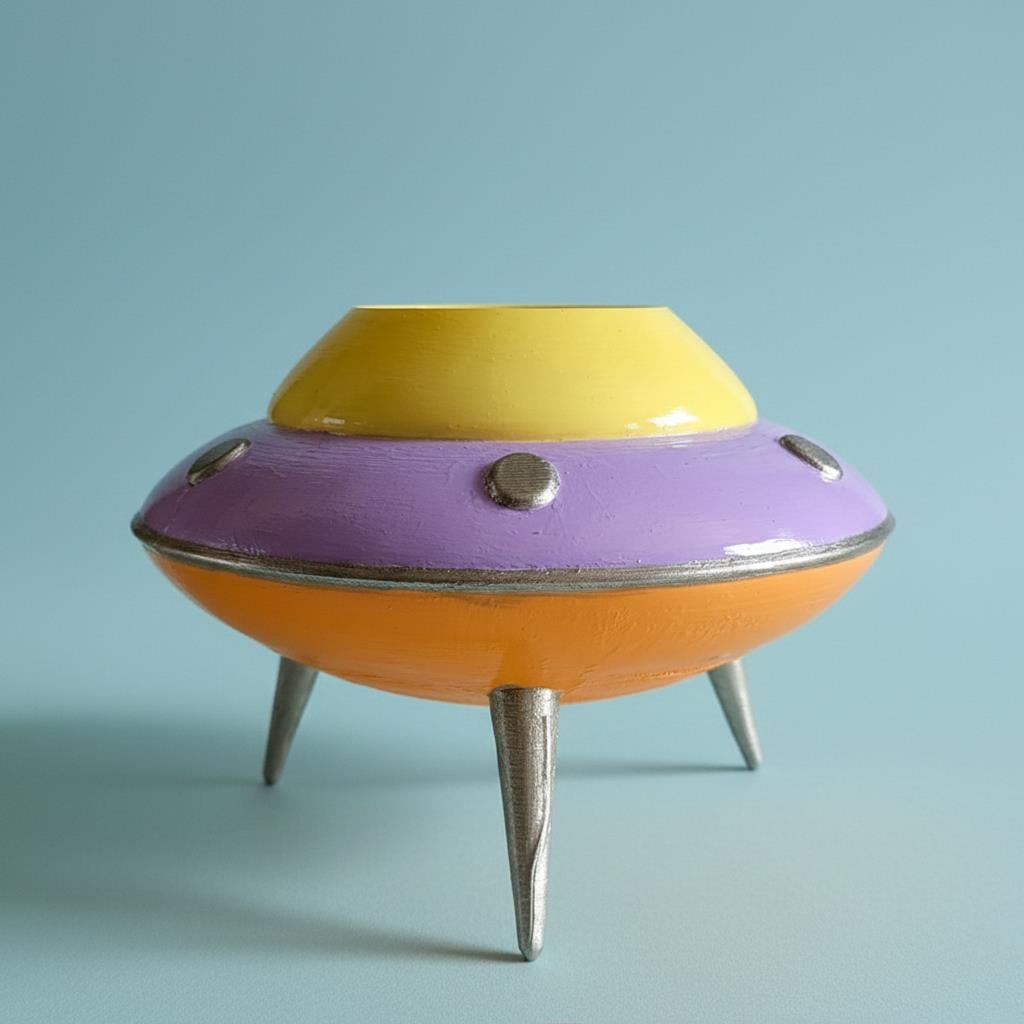 Ufo Mini Saksı | Pastel Mor