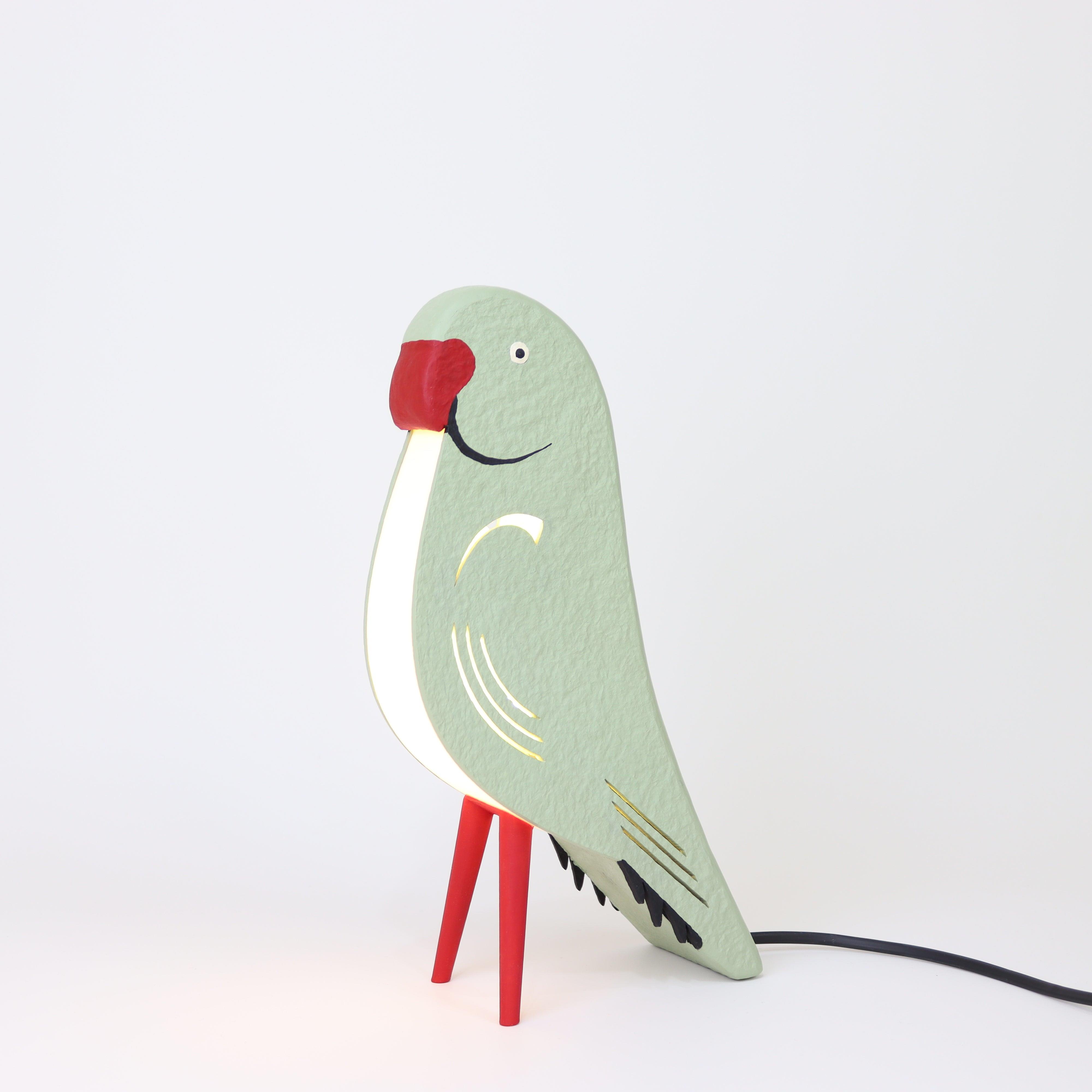 Yeşil Papağan Masa Lambası