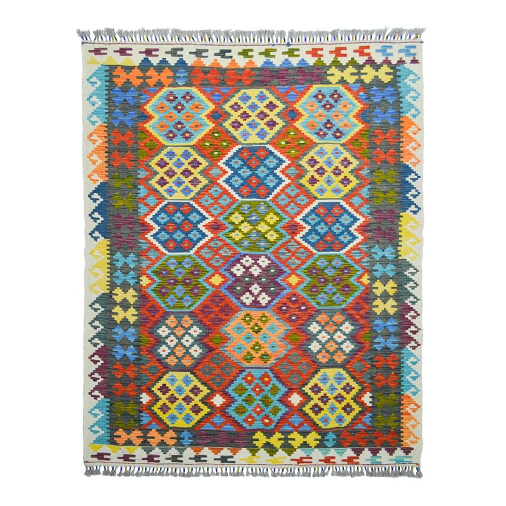 Yünden El Dokuma Afgan Kilim 150x200 cm