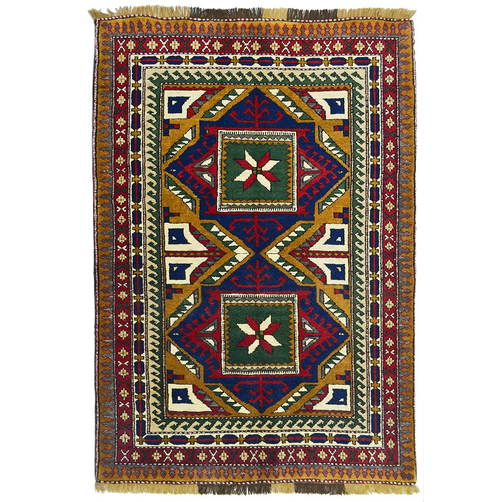Yünden El Dokuma Kars Halısı 126x182 cm