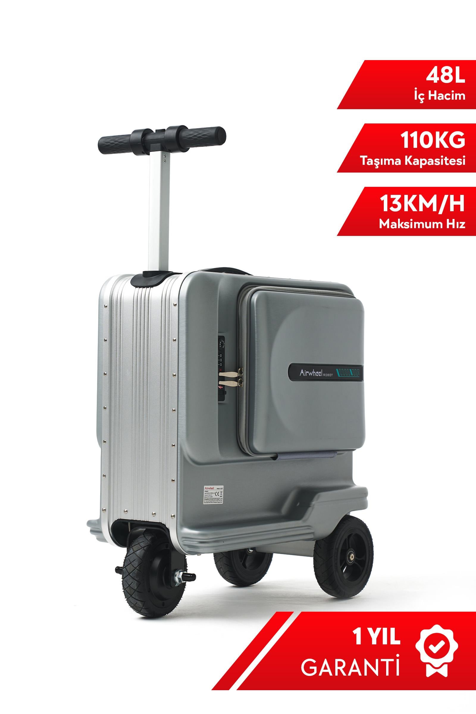 AirWheel SE3T Elektrikli Binilebilir Scooter Valiz- Gri