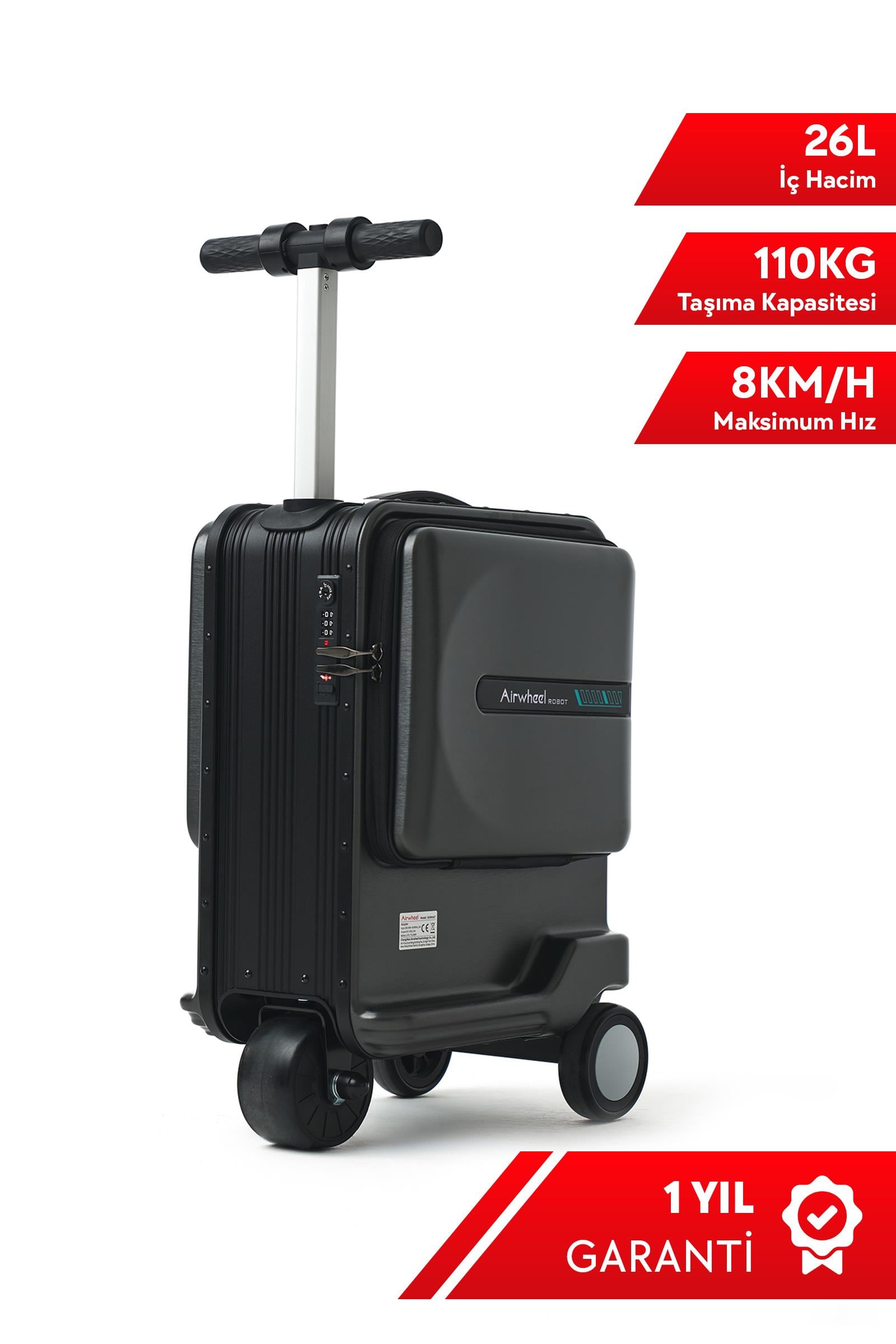 AirWheel SE3miniT Elektrikli Binilebilir Scooter Valiz - Siyah