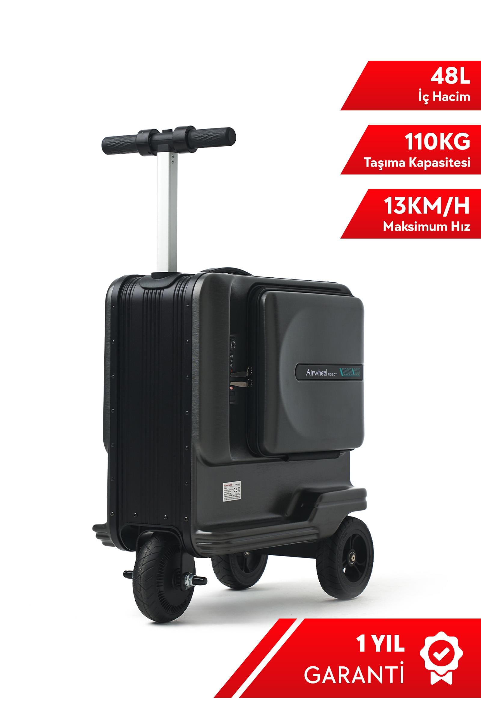 AirWheel SE3T Elektrikli Binilebilir Scooter Valiz - Siyah