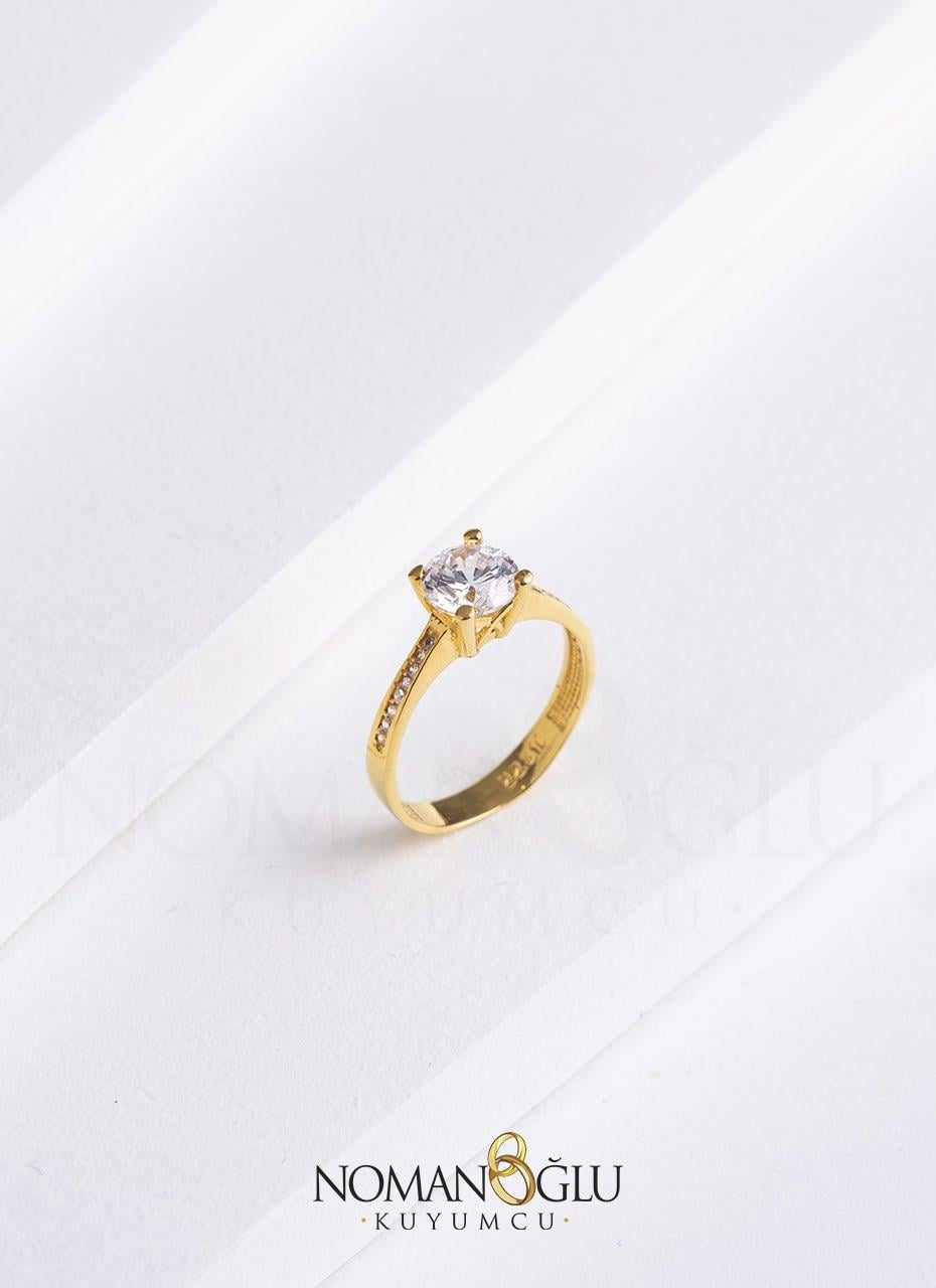 22 Ayar Tektaş Yüzük