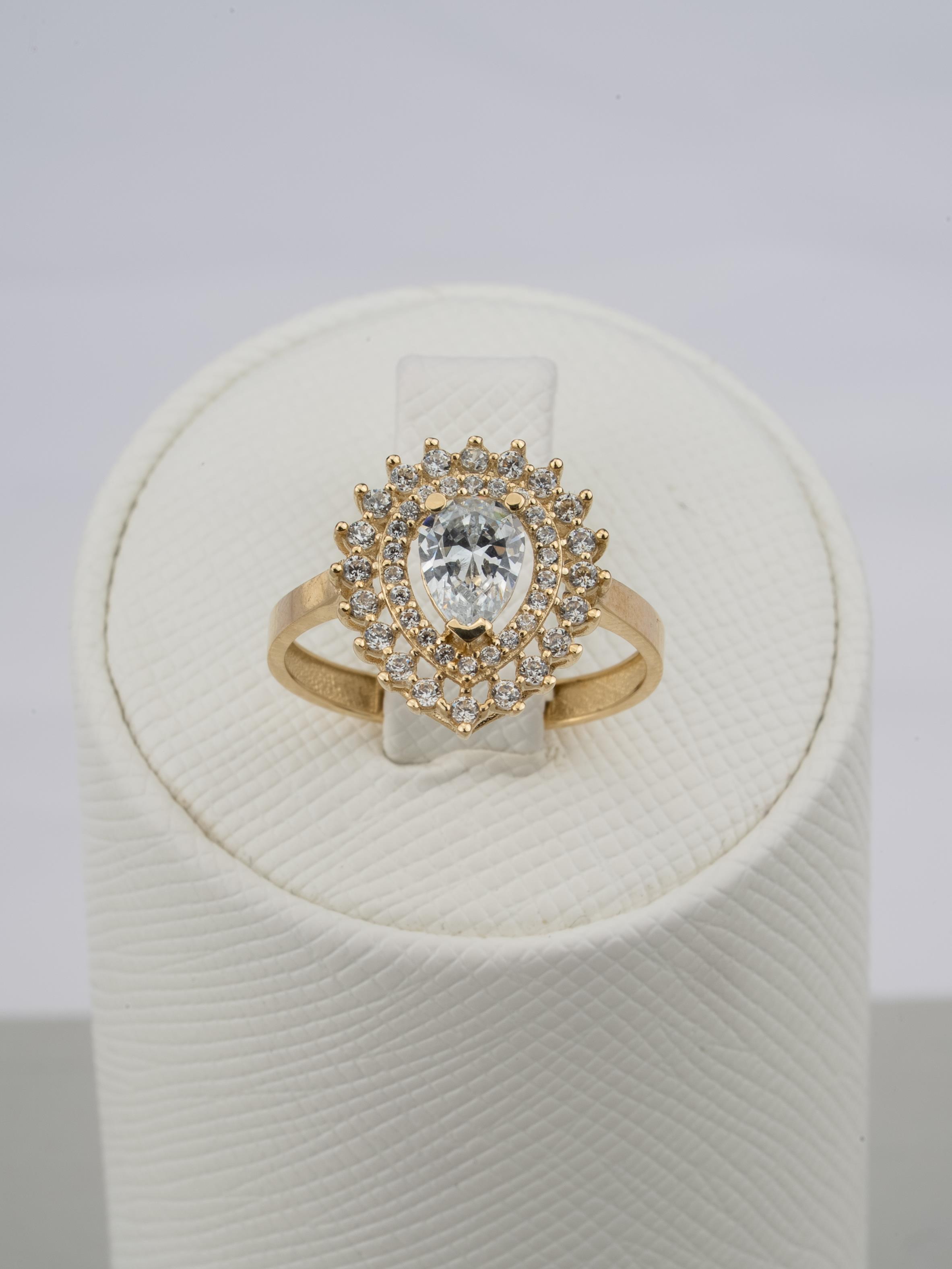 14 Ayar Damla Model Baget Yüzük