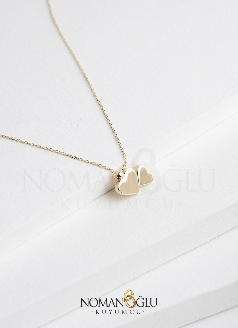 14 Ayar Kalp Kolye