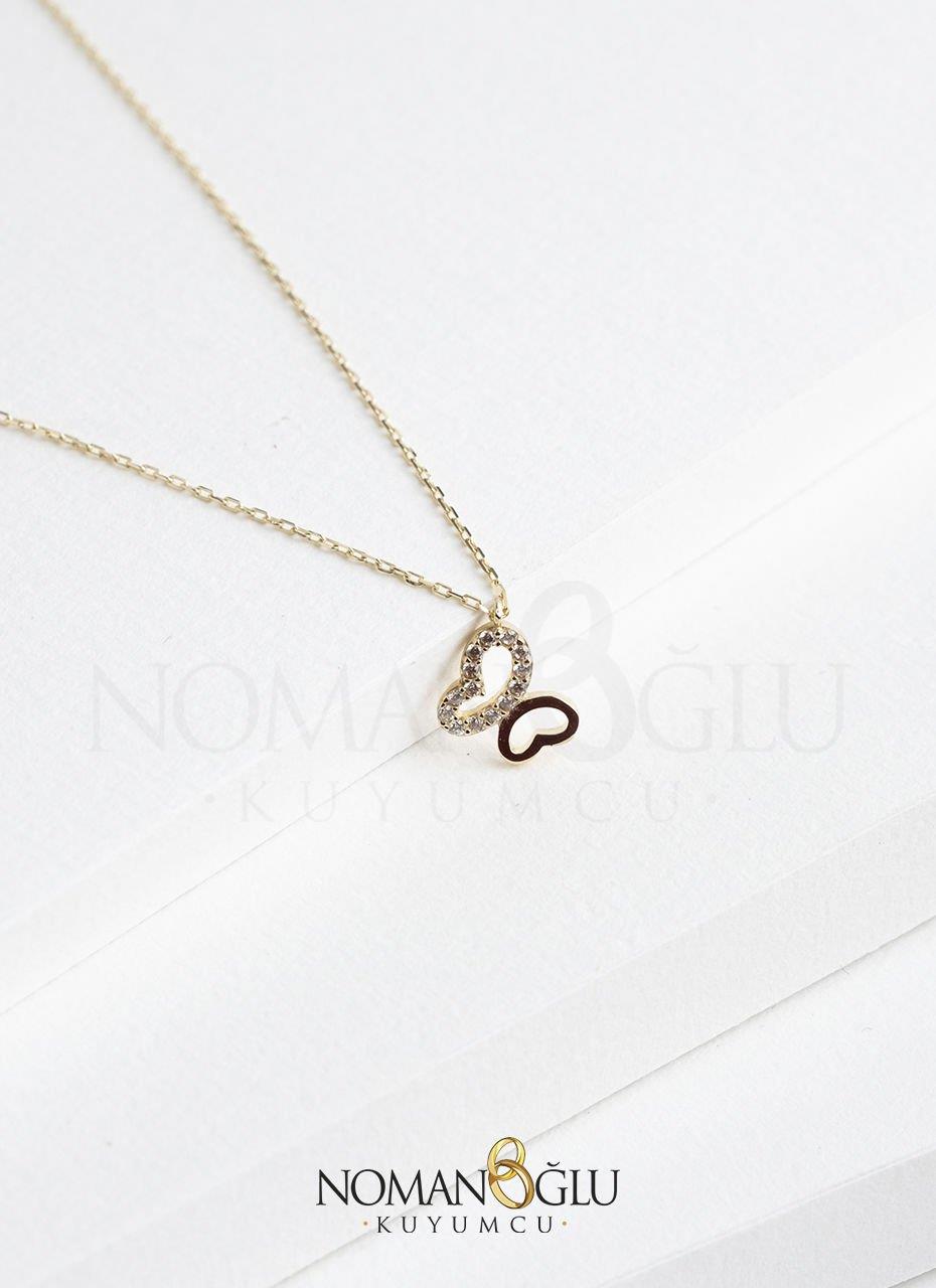 14 Ayar Kelebek Kolye