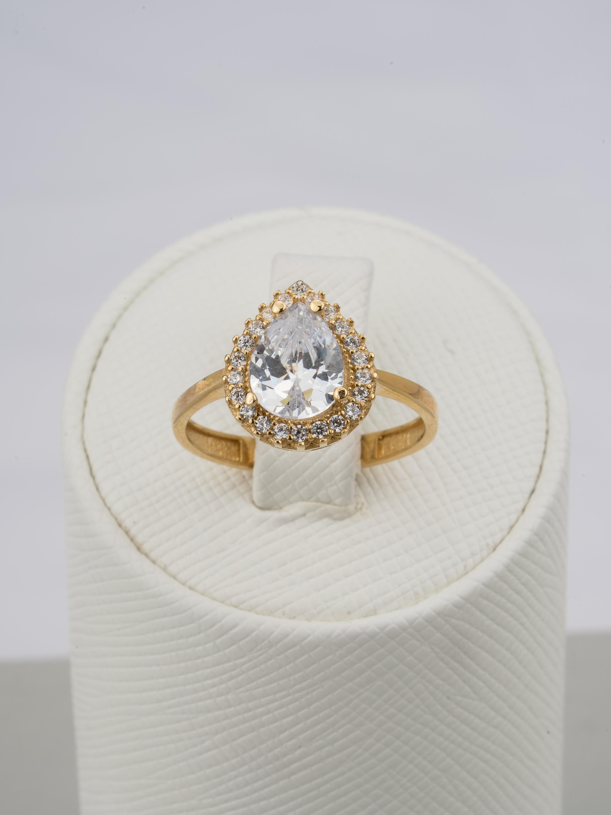 14 Ayar Damla Model Baget Yüzük