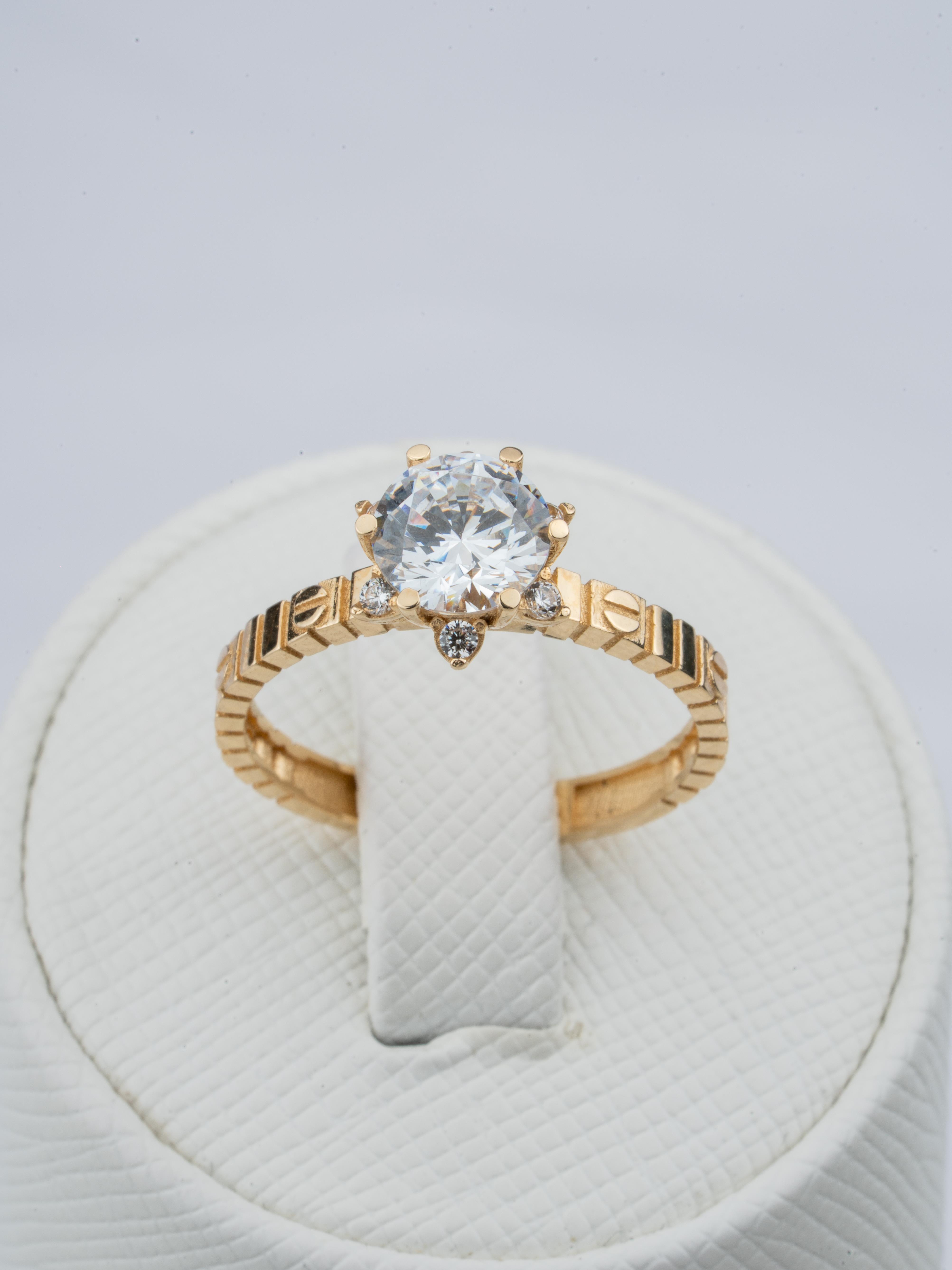 14 Ayar Lotus Yüzük