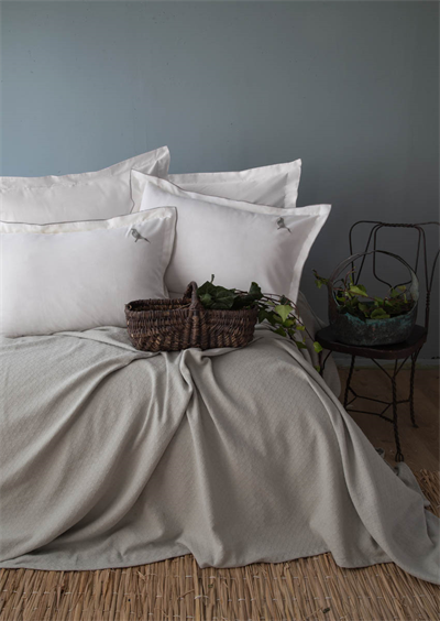 Tek Kişilik Pure Adaçayı Nevresimli Pike Seti | Apricitas Home