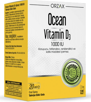 Ocean Vitamin D3 1000 IU Sprey 20 ml D Vitamini 8697595871362