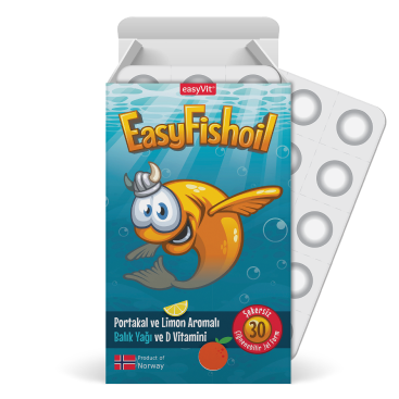 EasyFishoil - Omega-3 + D Vitamini Çiğnenebilir 30 Jel Tablet 8681110200126