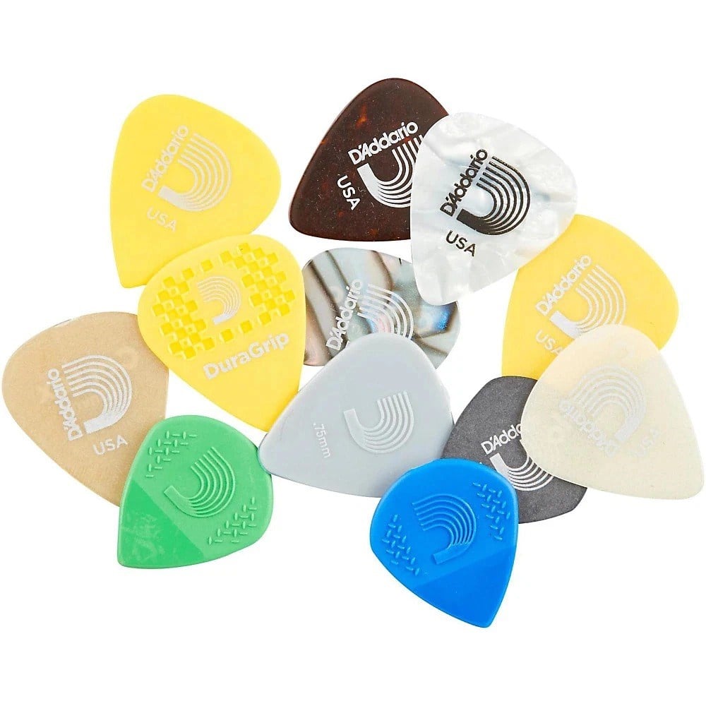 D'Addario 1XVP4-12G Akustik Gitar Karışık Medium Pena Seti 12'li