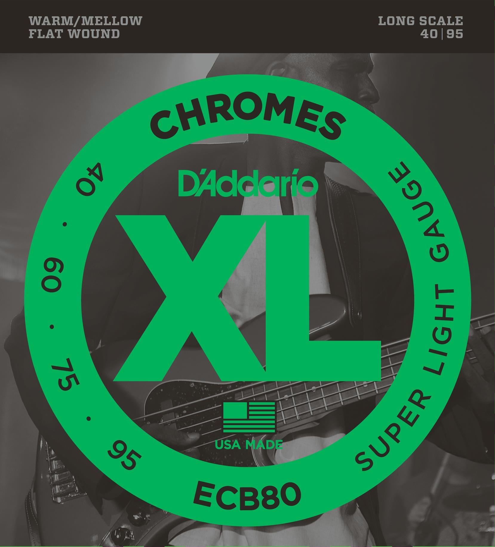 BAS G?TAR TEL SET?, CHROMES, SUPER LIGHT GAUGE (40