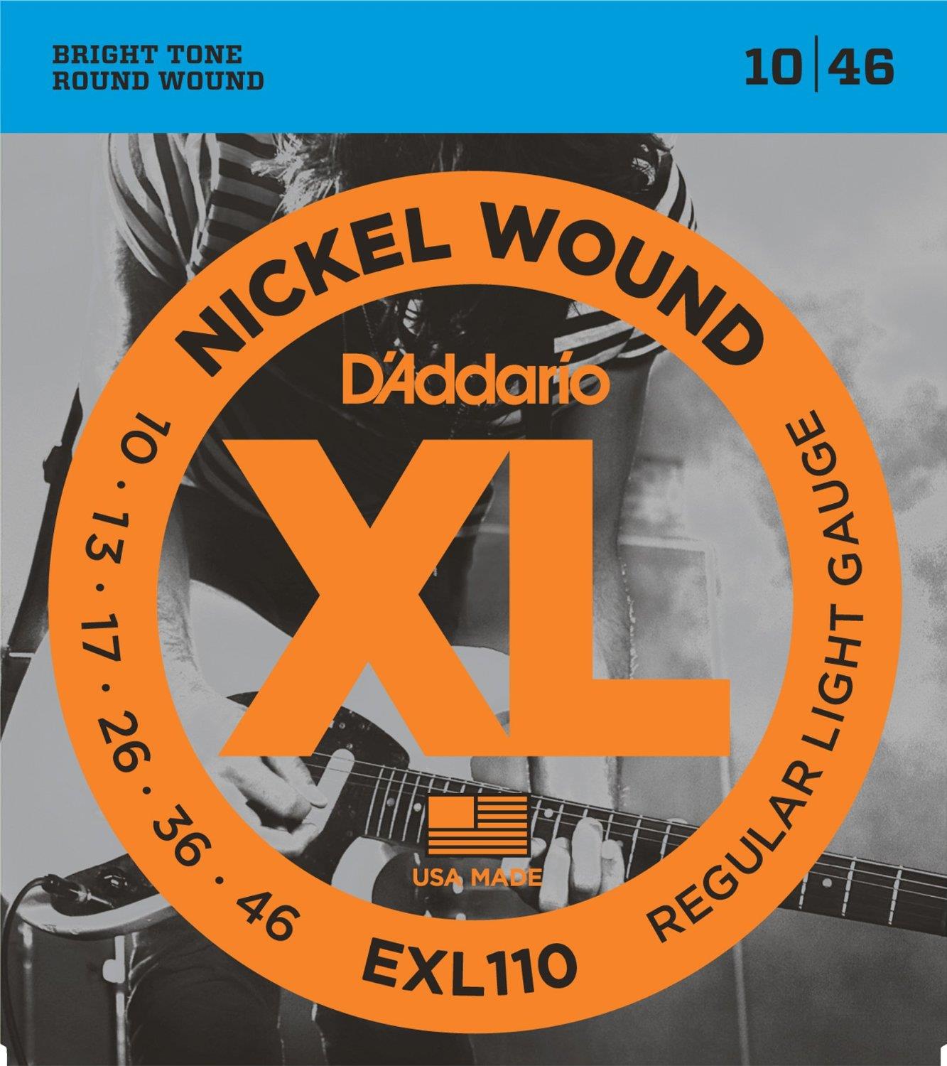 DADDARIO EXL110 ELEKTRO GİTAR TEL SETİ, XL, 10-46, REGULAR LIGHT