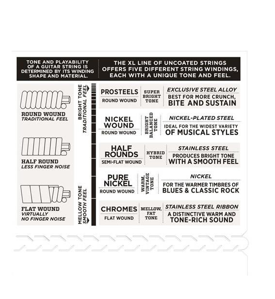 DADDARIO EHR350 ELEKTRO GİTAR TEL SETİ, 12-52, HALF ROUNDS, JAZZ LITE