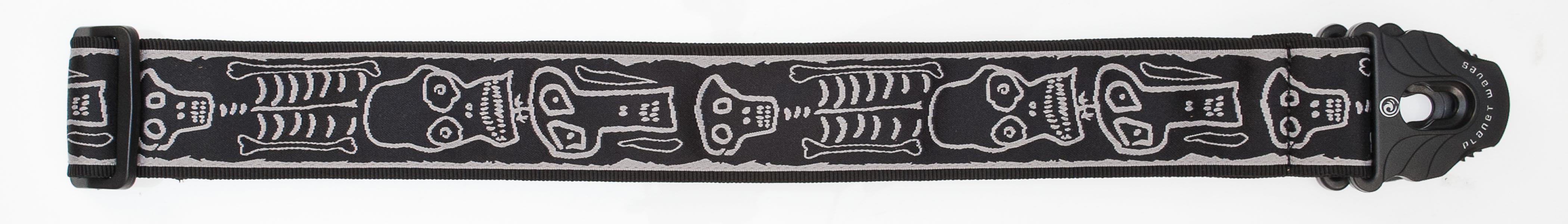 PLANETWAVES 50PLJS01 GİTAR ASKISI, 50MM, LOCK-JS SKULL N BONESS