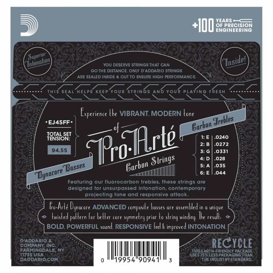 DADDARIO EJ45FF PRO-ARTE KLASİK GİTAR TEL SETİ, CARBON, NORMAL TENSION