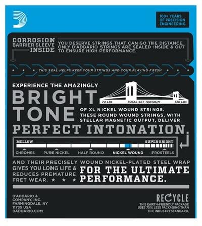 DADDARIO EXL110-10P (10 SET) ELEKTRO GİTAR TEL SETİ, XL, 10-46, NICKEL