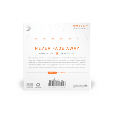 DADDARIO XSABR1047 AKUSTİK GİTAR TEL SETİ, 10-47, EXTRA LIGHT