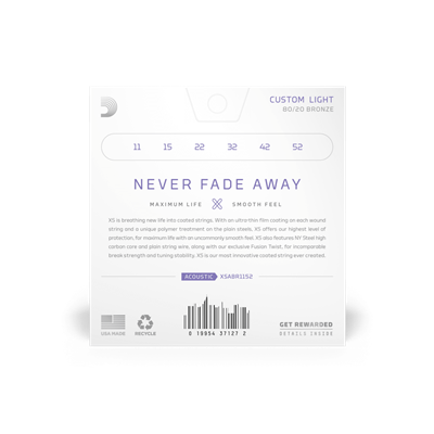 DADDARIO XSABR1152 AKUSTİK GİTAR TEL SETİ, 11-52, CUSTOM LIGHT