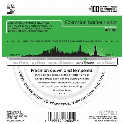 DADDARIO EZ890 AKUSTİK GİTAR TEL SETİ, 85/15 BRONZE, SUPER LIGHT