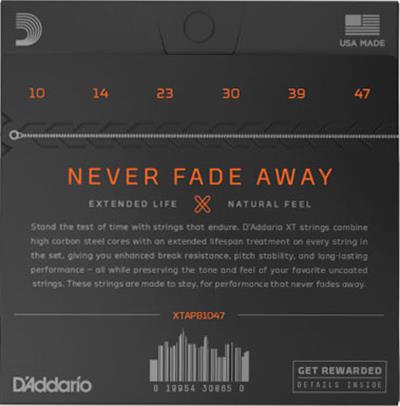 DADDARIO XTAPB1047 AKUSTİK GİTAR TEL SETİ, PHOSPHOR BRONZE, LIGHT COATED