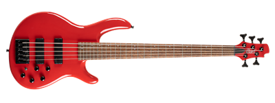 CORT C5 DELUXE CRD BASS GİTAR, 5 TELLİ, ŞEKER KIRMIZISI