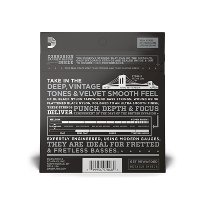 DADDARIO ETB92 BASS GİTAR TEL SETİ, 5 TELLİ, 50-105, XL NYLON TAPEWOUND, MEDIUM