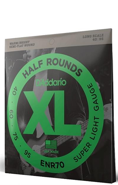 DADDARIO ENR70 BASS GİTAR TEL SETİ, HALF ROUND BASS, REGULAR LIGHT