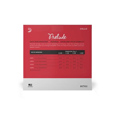 DADDARIO J1010 1/2M CELLO TEL SETİ, PRELUDE, 1/2, MEDIUM
