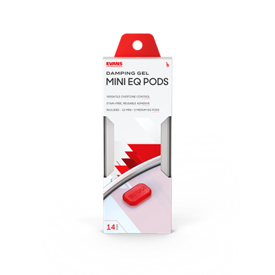 EVANS EQPODSMINI DRUM GELS 12 MINI + 2 MEDIUM PODS