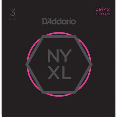 DADDARIO NYXL0942-3P ELEKTRO GİTAR TEL SETİ, 3 LÜ PAKET,  SUPER LIGHT