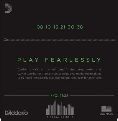 DADDARIO NYXL0838 ELEKTRO GİTAR TEL SETİ, 08-38, EXTRA SUPER LIGHT