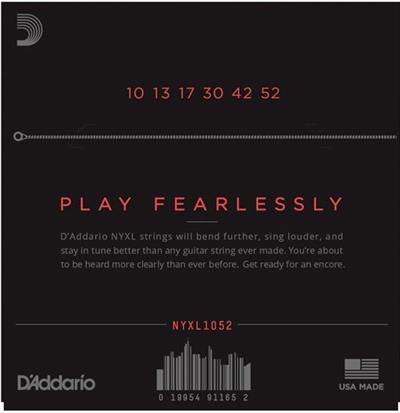 DADDARIO NYXL1052 ELEKTRO GİTAR TEL SETİ, 10-52, LIGHT TOP/HEAVY BOTTOM