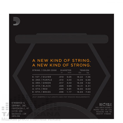 DADDARIO NYXL1046 ELEKTRO GİTAR TEL SETİ, 10-46, REGULAR LIGHT