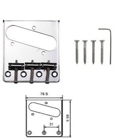 VALENCIA EBR6CR ELEKTRO TREMOLO KÖPRÜ+KOL SET KROM DR.PARTS
