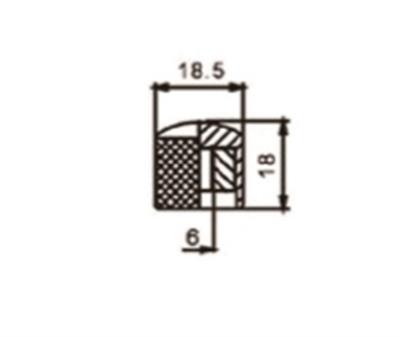 GİTAR POT. DÜĞME BAŞLIĞI (KUBBELİ) METAL, SİYAH, (