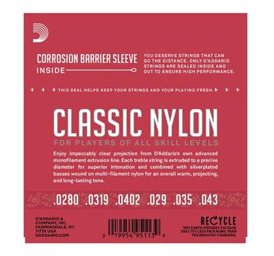 DADDARIO EJ27N-3D KLASİK GİTAR TEL SETİ, 4/4, 3LÜ PAKET, NORMAL TENSION