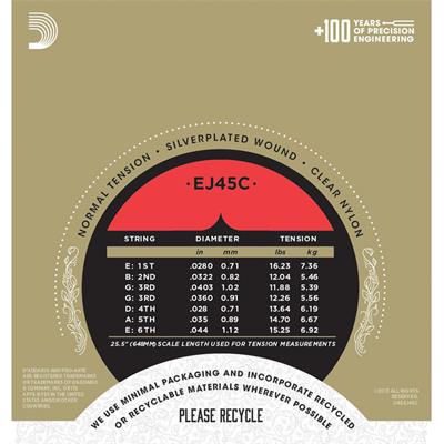 DADDARIO EJ45C PRO-ARTE KLASİK GİTAR TEL SETİ, COMPOSITE CORE, NORMAL TENSION