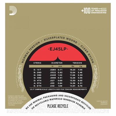 DADDARIO EJ45LP PRO-ARTE KLASİK GİTAR TEL SETİ, LIGHTLY POLISHED