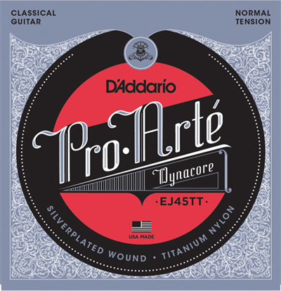 DADDARIO EJ45TT PRO-ARTE KLASİK GİTAR TEL SETİ, DYNACORE, TITANIUM, NORMAL TENSION