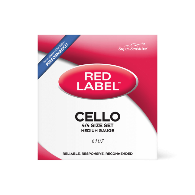 CELLO TEL SET?, RED LABEL, 4/4, MEDIUM TENSION