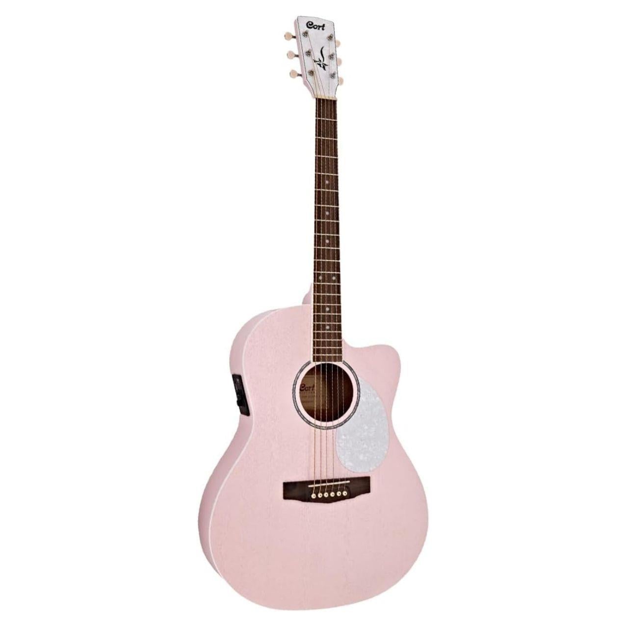 ELEKTRO AKUSTİK GİTAR, PASTEL PINK OPEN PORE