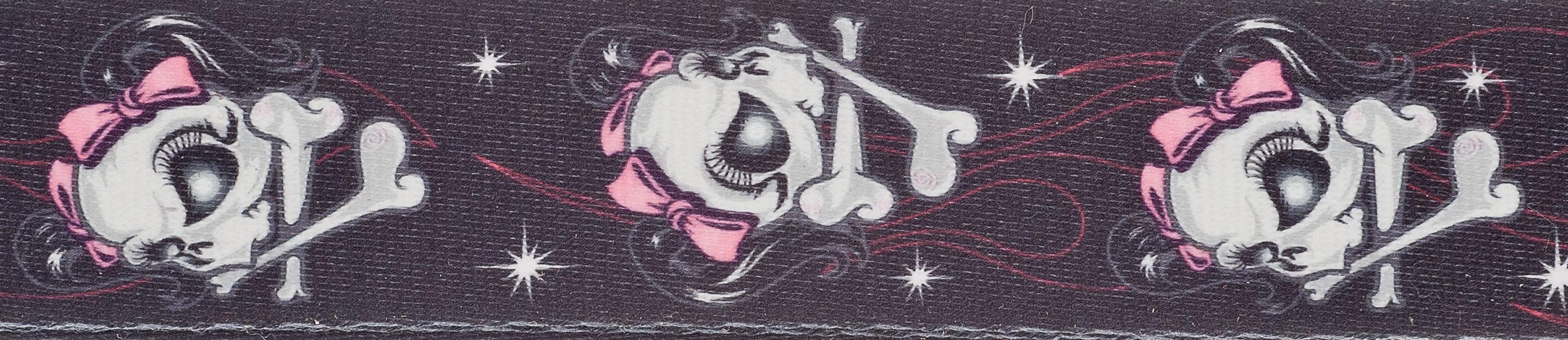 G?TAR ASKISI 50MM DOKUMA MISS SKULL