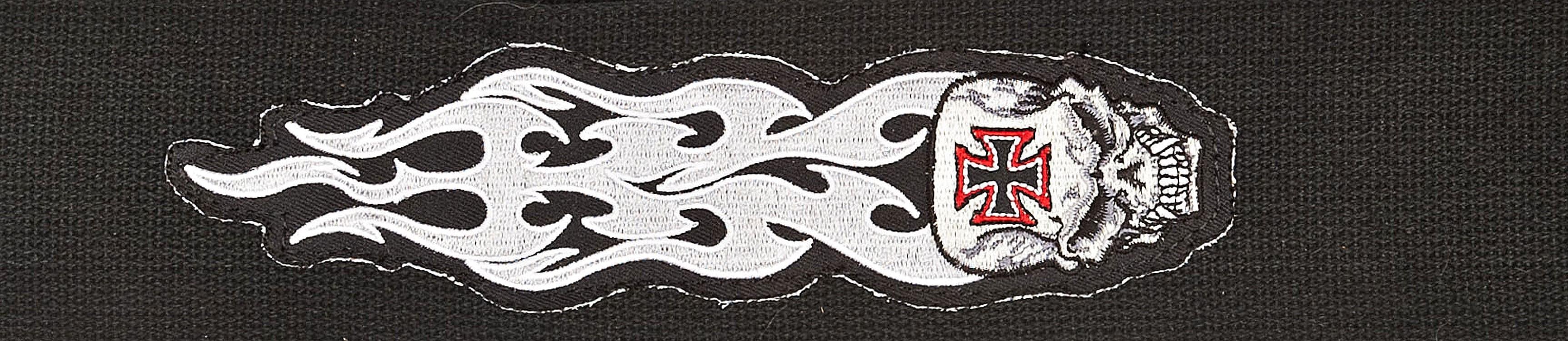 G?TAR ASKISI 64MM DOKUMA GRAY TRIBAL SKULL