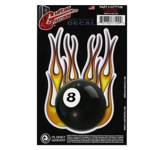 GTR TATTOO- FLAME 8 BALL ST?CKER