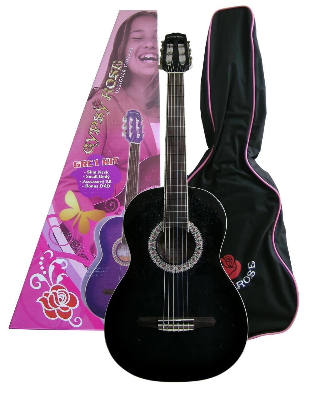 KLAS?K G?TAR GYPSY ROSE SET (GIGBAG, STRAP, STICKE