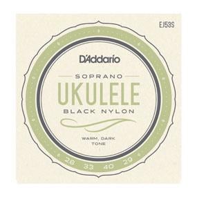UKULELE TEL SET?, SOPRANO, BLACK NYLON, 