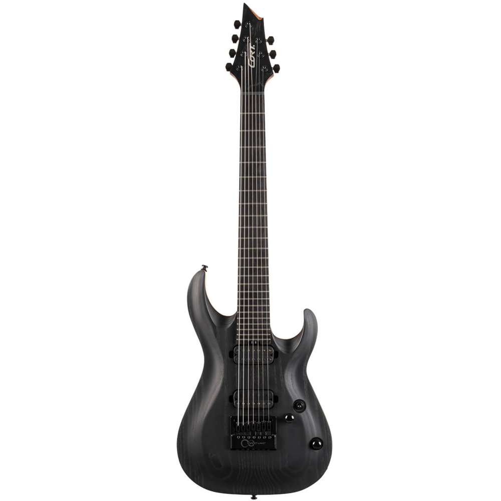 Cort KX700 EverTune OPBK ギターファクトリー CORT KX707 EVERTUNE OPBKW ELEKTRO GİTAR, 7 TELLİ, OPEN PORE BLACK